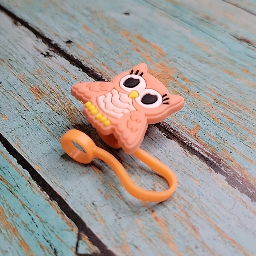 Peach Owl Straw Topper - Picture 5 of 5